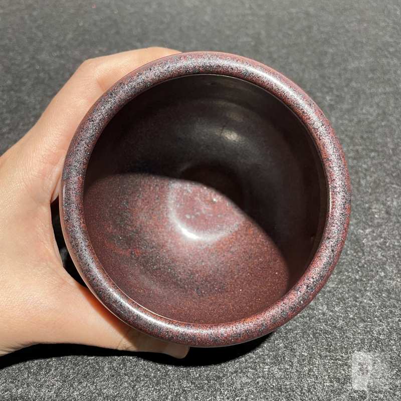 清雍正 铁锈花釉小案缸 - 图6